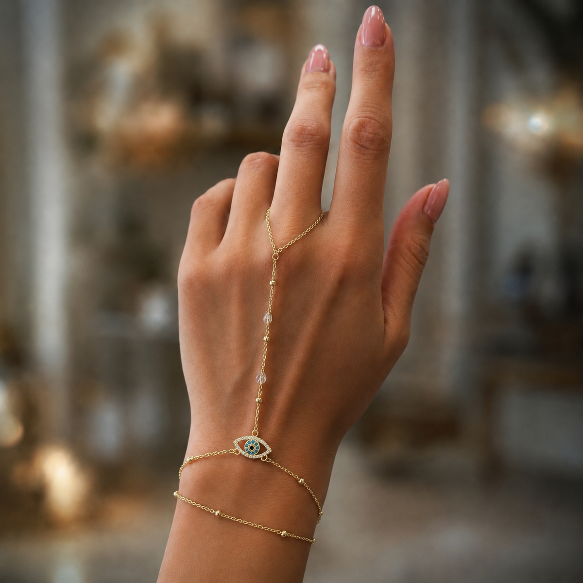Evil Eye Hand Chain