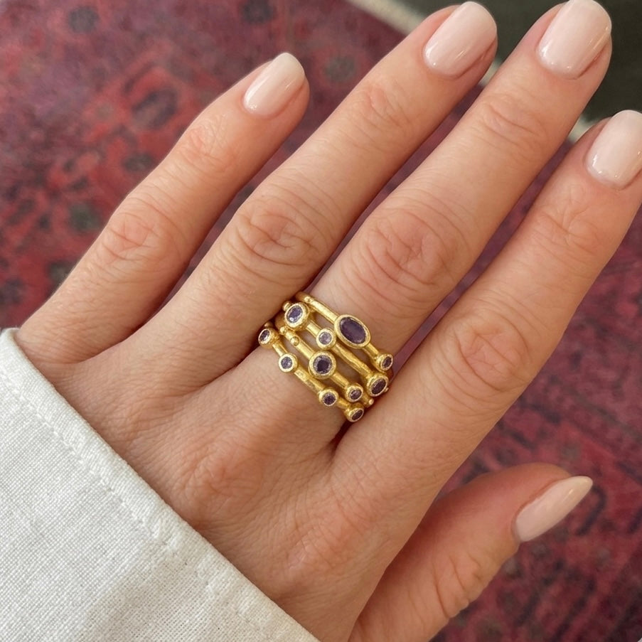Amethyst Constellation Ring